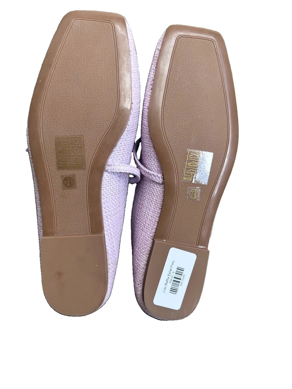 SHU SHOP Women's Lavender Woven Mary Jane Flats Square Toe Buckle US 7.5 M - Picture 5 of 16